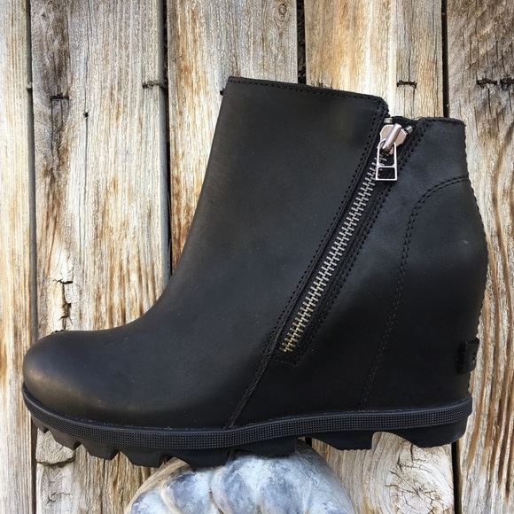 Sorel Shoes - New Sorel Joan Of Arctic II Wedge Zip Boot Black 9